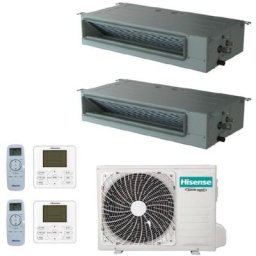 Dual split inverter ducted air conditioner 9+18 with 3amw72u4rfa r-32 wi-fi optional 9000+18000