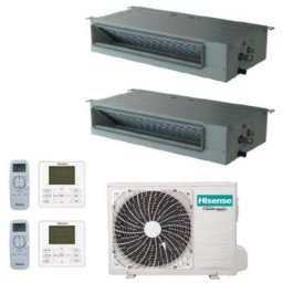 Dual split inverter ducted air conditioner 9+9 with 2amw42u4rgc r-32 wi-fi optional 9000+9000 with
