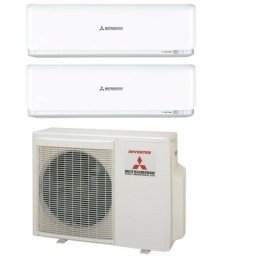 Mitsubishi - heavy industries climatiseur dual split inverter series kireia white 7+7 avec