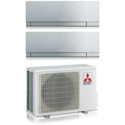 mitsubishi electric dual split inverter climatiseur série kirigamine zen silver msz-ef 9+9 avec