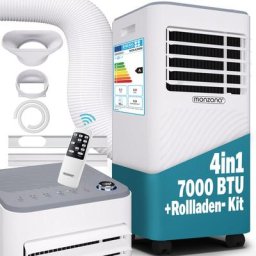 Climatiseur Mobile 4 en 1 Refroidisseur Portable Déshumidificateur Ventilateur Mode Nuit 7000