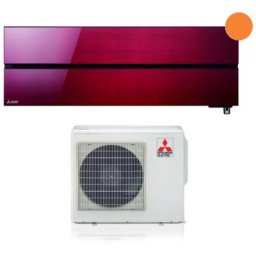 Mitsubishi - electric inverter air conditioner series kirigamine style 18000 btu msz-ln50vgr ruby