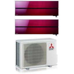Mitsubishi - electric dual split inverter air conditioner series kirigamine style msz-ln 9+9 avec