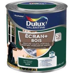 Ecran+ bois - Peinture satinée pour bois extérieur - Volets, portes, fenêtres, portails - Vert