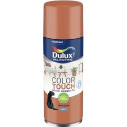 Lot de 2 - Peinture aérosol Color Touch Multi-Supports - Mat Terre Cuite 400 ml Dulux Valentine