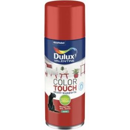 Lot de 2 - Peinture aérosol Color Touch Multi-Supports - Satin Rouge Feu 400 ml Dulux Valentine