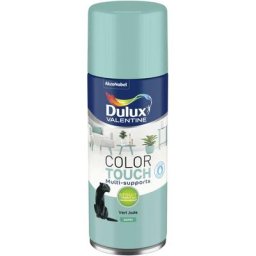Lot de 2 - Peinture aérosol Color Touch Multi-Supports - Satin Vert Jade 400 ml Dulux Valentine