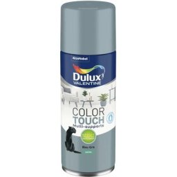 Lot de 2 - Peinture aérosol Color Touch Multi-Supports - Satin Bleu Gris 400 ml Dulux Valentine