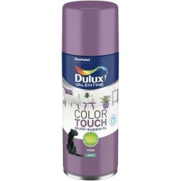 Lot de 2 - Peinture aérosol Color Touch Multi-Supports - Satin Violet 400 ml Dulux Valentine Violet