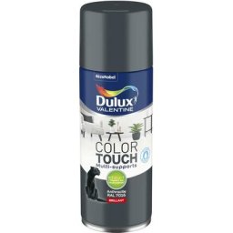 Lot de 2 - Peinture aérosol Color Touch Multi-Supports - Brillant Anthracite 400 ml Dulux Valentine