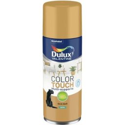 Lot de 2 - Peinture aérosol Color Touch Multi-Supports - Satin Ocre Doré 400 ml Dulux Valentine