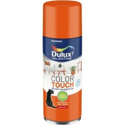 Lot de 2 - Peinture aérosol Color Touch Multi-Supports - Brillant Mandarine 400 ml Dulux Valentine