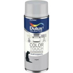 Lot de 2 - Peinture aérosol Color Touch Multi-Supports - Effet Chromé Argent 400 ml Dulux Valentine