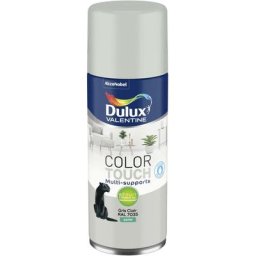 Lot de 2 - Peinture aérosol Color Touch Multi-Supports - Satin Gris Clair 400 ml Dulux Valentine