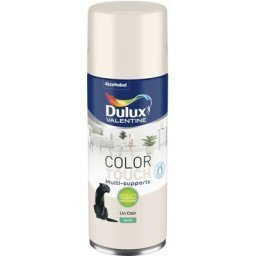 Lot de 2 - Peinture aérosol Color Touch Multi-Supports - Satin Lin Clair 400 ml Dulux Valentine Lin