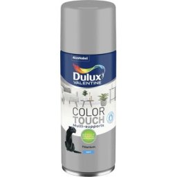 Lot de 2 - Peinture aérosol Color Touch Multi-Supports - Mat Titanium 400 ml Dulux Valentine
