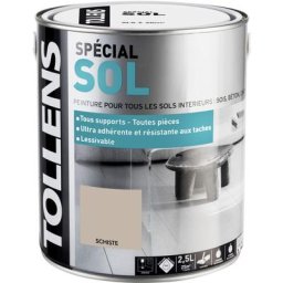 Peinture Spéciale Sol - Satin - Toutes pièces - Tous Supports - Lessivable - Schiste - 2,5L = 25m2