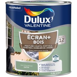 Ecran+ bois - Peinture satinée pour bois extérieur - Volets, portes, fenêtres, portails - Vert