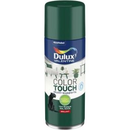 Lot de 2 - Peinture aérosol Color Touch Multi-Supports - Brillant Vert Basque 400 ml Dulux