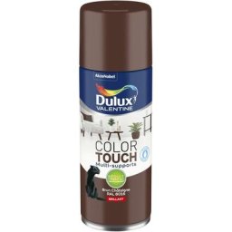 Lot de 2 - Peinture aérosol Color Touch Multi-Supports - Brillant Brun Châtaigne 400 ml Dulux