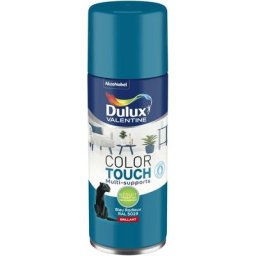 Lot de 2 - Peinture aérosol Color Touch Multi-Supports - Brillant Bleu Radieux 400 ml Dulux