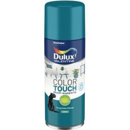 Lot de 2 - Peinture aérosol Color Touch Multi-Supports - Satin Turquoise Intense 400 ml Dulux