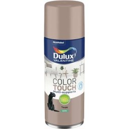 Lot de 2 - Peinture aérosol Color Touch Multi-Supports - Satin Taupe 400 ml Dulux Valentine Taupe