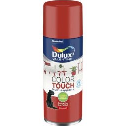 Maxi Pack 4 - Peinture aérosol Color Touch Multi-Supports - Brillant Rouge Feu 400 ml Dulux