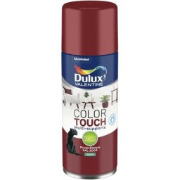 Lot de 2 - Peinture aérosol Color Touch Multi-Supports - Satin Rouge Basque 400 ml Dulux Valentine