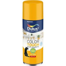 Lot de 2 - Peinture aérosol Color Touch Multi-Supports - Brillant Jaune Signal 400 ml Dulux