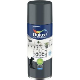 Lot de 2 - Peinture aérosol Color Touch Multi-Supports - Mat Anthracite 400 ml Dulux Valentine