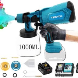 Pistolet à peinture,Kit de système de pulvérisation de peinture à batterie Pistolet à peinture
