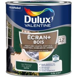 Ecran+ bois - Peinture satinée pour bois extérieur - Volets, portes, fenêtres, portails - Vert