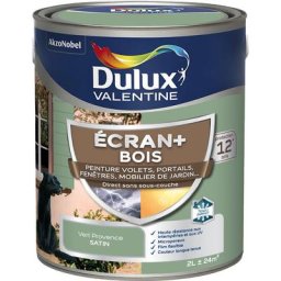 Ecran+ bois - Peinture satinée pour bois extérieur - Volets, portes, fenêtres, portails - Vert