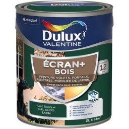 Ecran+ bois - Peinture satinée pour bois extérieur - Volets, portes, fenêtres, portails - Vert