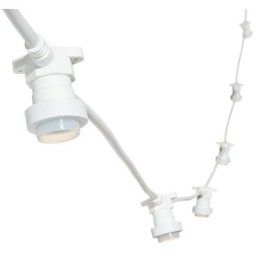 XC-3532 guirlande lumineuse 10 mt cable blanc pour 10 ampoules led E27 exte'rieur cate'naire IP65