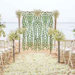 24x 2.4M Lierre Vigne Artificielle Décoration Guirlande Feuille Plante Vert - Vert - Hengda