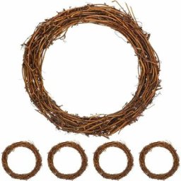 5 Pièces Couronne de Vigne de Noël Couronne de Branche de Vigne Naturelle Bricolage Couronne de