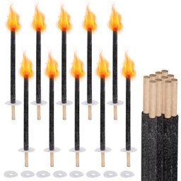 10x Lumières Flamme flambeaux flambeaux de jardin Profi différentes tailles cireflambeaux de jardin