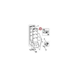 Plaque verticale cirulation d'air Hotpoint C00292649