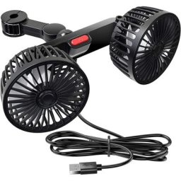 Ventilateur de voiture à double tête 5 v 2 a, refroidisseur de ventilateur usb avec 3 vitesses,