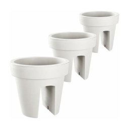 Lot de 3 Jardinières de balcon 24,5 cm – 12,3 Litres Artecsis Balconniere exterieur - Bac à fleurs
