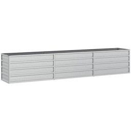 Lit surélevé de jardin 240x40x45 cm Acier galvanisé Argenté vidaXL - N/A