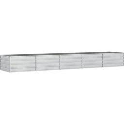 Lit surélevé de jardin 400x80x45 cm Acier galvanisé Argenté Vidaxl n/a