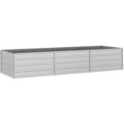 Lit surélevé de jardin 240x80x45 cm Acier galvanisé Argenté Vidaxl n/a