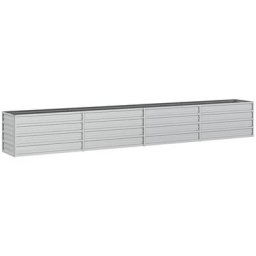 Lit surélevé de jardin 320x40x45 cm Acier galvanisé Argenté Vidaxl n/a