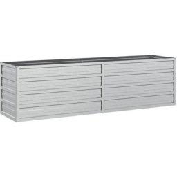 Lit surélevé de jardin 160x40x45 cm Acier galvanisé Argenté Vidaxl n/a