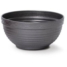 Prosperplast - Pot à fleurs en terre cuite 5,5L misa 340x340x136 mm, Gris foncé - Gris foncé