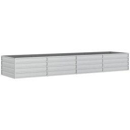Lit surélevé de jardin 320x80x45 cm Acier galvanisé Argenté Vidaxl n/a