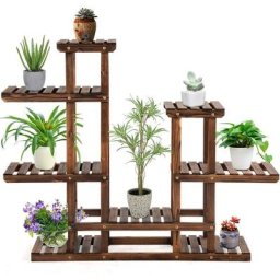 Tagère à Fleurs à 6 Niveaux, Support de Pots pour Décoration, Porte-Plantes Extérieur et Intérieur,